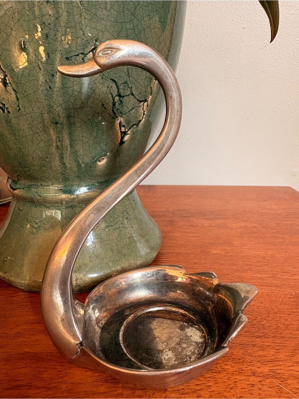 Vintage Silver Swan Dish Decorative Bowl